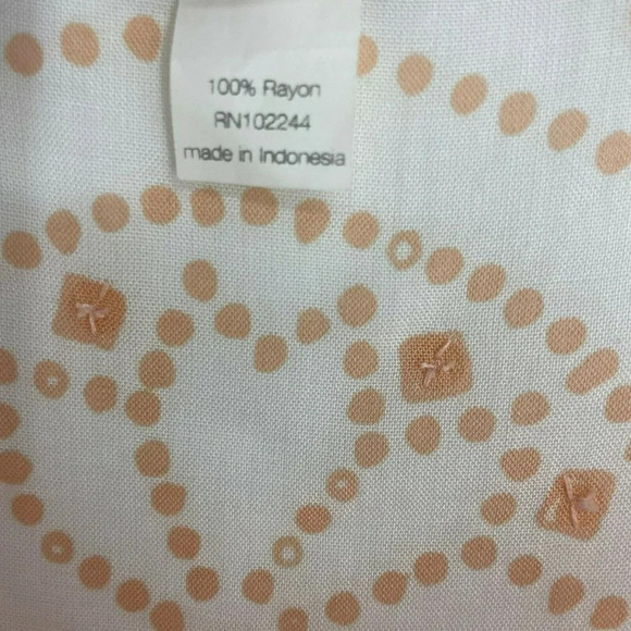 CoolChange Blouse Womens Sz SM Red Cream Paisley Dolman Sleeve Elastic Hem Tunic - Picture 6 of 8